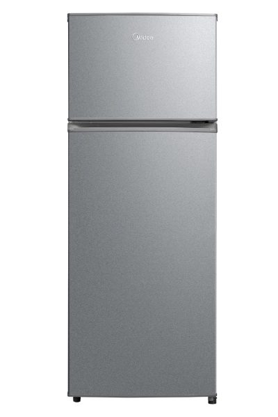 Midea Refrigerator, MDRT294FGE50, Energy efficiency class E, Free standing, Double Door, Height 143 cm, Fridge net capacity 163 L, Freezer net capacity 41 L, 40 dB, Stainless steel