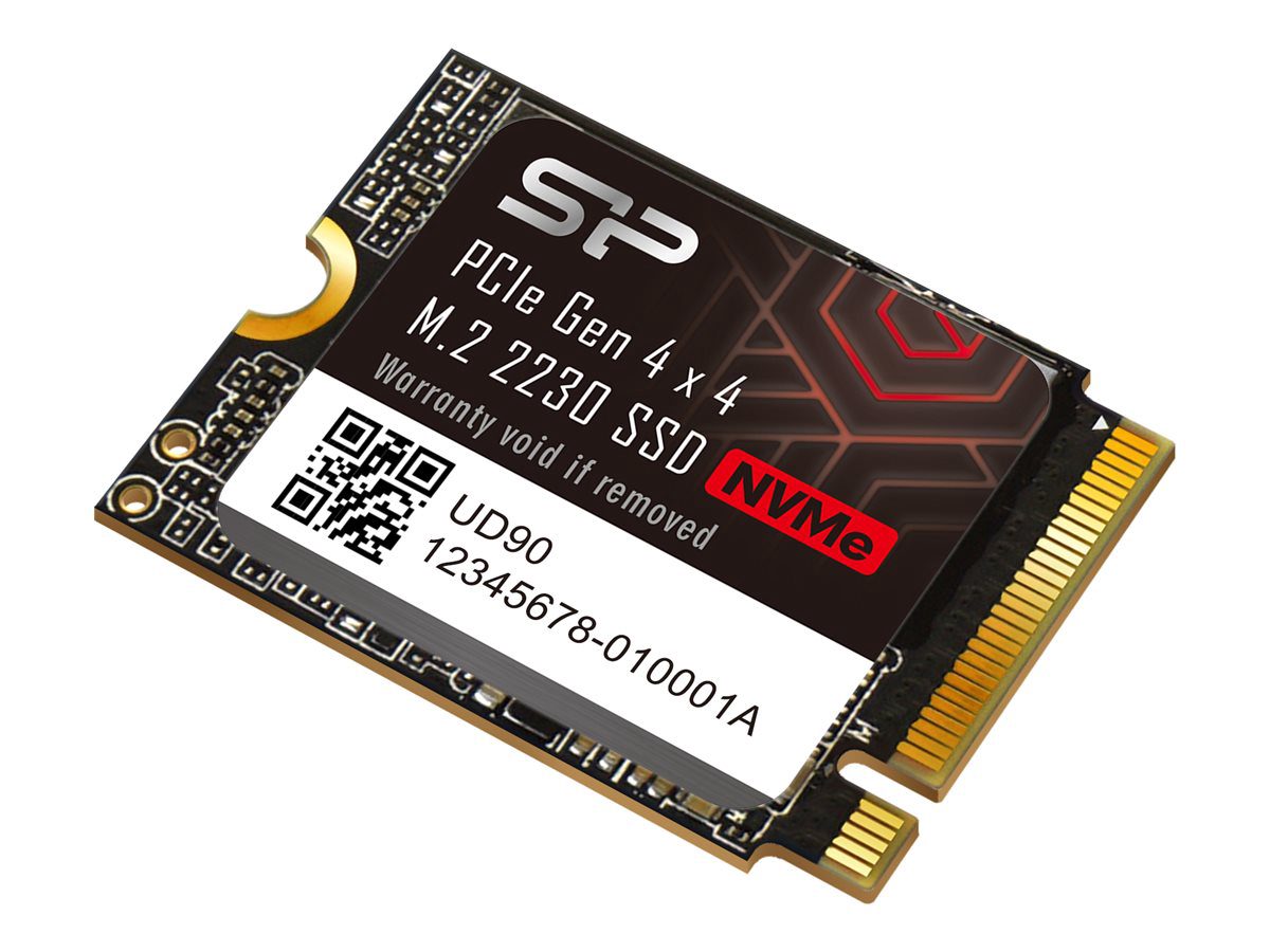 Silicon Power SSD, UD90 2230, 1000 GB, Solid-state drive interface PCIe Gen 4x4, Read speed 4900 MB/s, Write speed 3200 MB/s