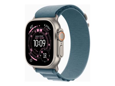 Apple Watch Ultra 3 GPS + Cellular 49mm Natural Titanium Case with Light Blue Alpine Loop - Medium, Apple
