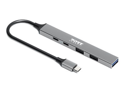 USB-C Hub with 4 USB ports, 1X USB-C, 100W