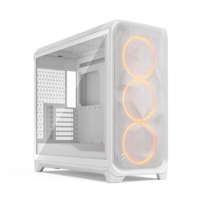 Fractal Design Meshify 3 XL, White RGB TG Clear Tint, Mid-Tower, ATX