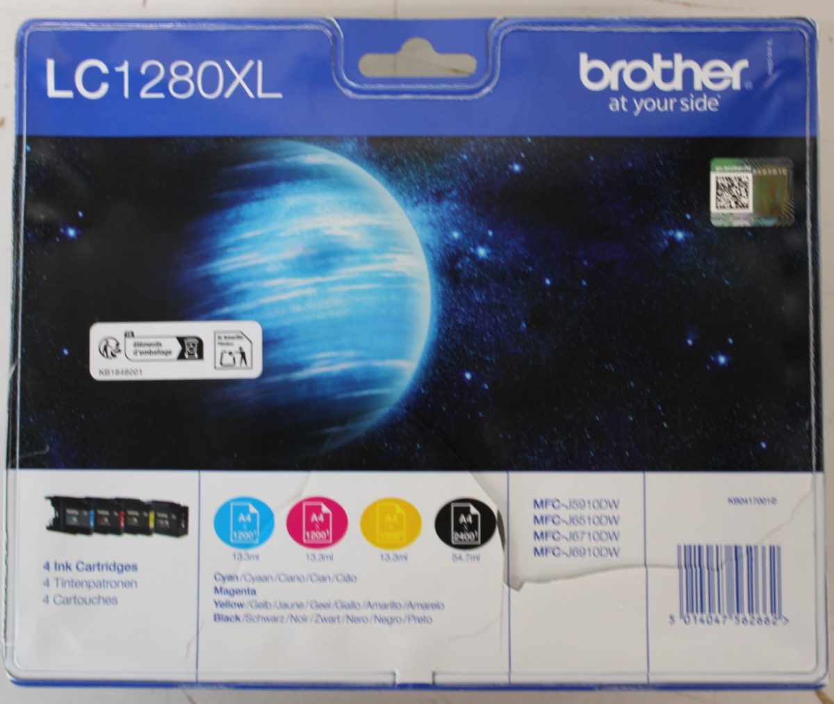 Brother LC1280XL Multipack Ink Cartridge C/M/Y/BK, Brother Multipack, LC1280XL, Ink Cartridge, Magenta, Cyan, Yellow, Black