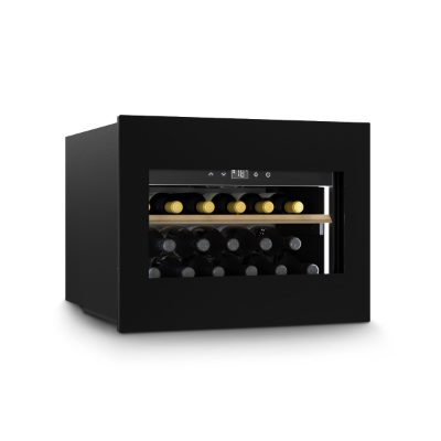 Wine Cooler, WineDeluxe WD 17, Energy efficiency class G, Built-in, Bottles capacity 17, Black
