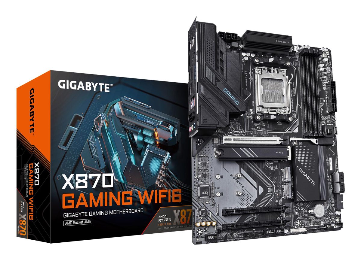 Gigabyte X870 GAMING WF6, Processor family AMD, Processor socket AM5, DDR5, Supported hard disk drive interfaces M.2, SATA, Number of SATA connectors 4