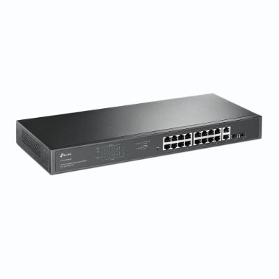 Switch, TL-SG1218MP, Unmanaged, Rackmountable, 10/100 Mbps (RJ-45) ports quantity 18, SFP ports quantity 2, PoE+ ports quantity 16, Power supply type 100-240VAC, 50-60Hz voltage