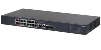 Switch, DAHUA, Desktop/pedestal, Rack, 16x10Base-T / 100Base-TX / 1000Base-T, 2xSFP, PoE ports 16, CS4220-16GT-240