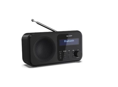 Sharp DR-P420(BK) Tokyo Portable Digital Radio, FM/DAB/DAB+, Bluetooth 5.0, USB or Battery Powered, Midnight Black, Sharp, Tokyo Portable Digital Radio, DR-P420(BK), Bluetooth, Midnight Black