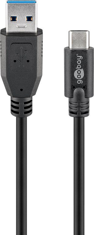 Round cable, Sync & Charge Super Speed USB-C to USB A 3.0 charging cable, 67999, USB 3.0 male (type A), USB-C male