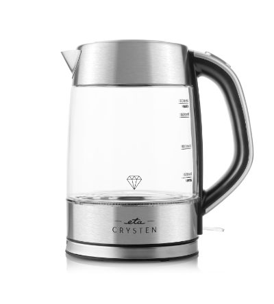 ETA Kettle, ETA415490000 Crysten, Electric, 2100 W, 1.7 L, Glass, 360° rotational base