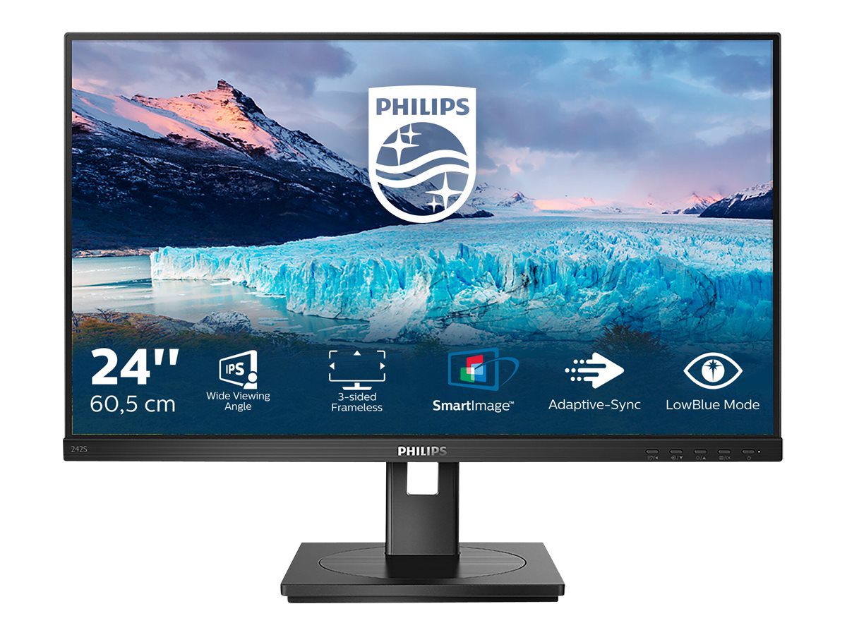 242S1AE, 23.8 ", IPS, FHD, 16:9, 75 Hz, 4 ms, 1920 x 1080 pixels, 250 cd/m², HDMI ports quantity 1, Black