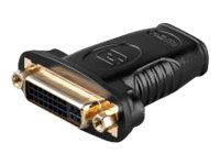 HDMI/DVI-I adapter, gold-plated, 68690, Black, HDMI female (Type A), DVI-I female Dual-Link (24+5 pin)