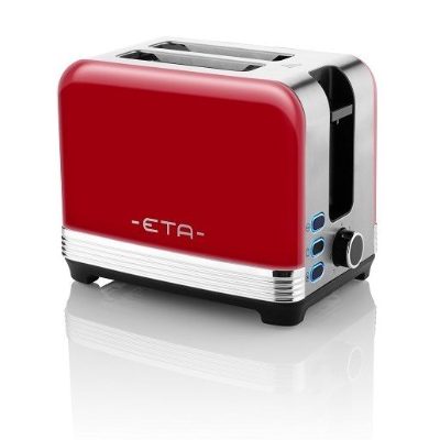 Storio Toaster, ETA916690030, Power 930 W, Housing material Stainless steel, Red