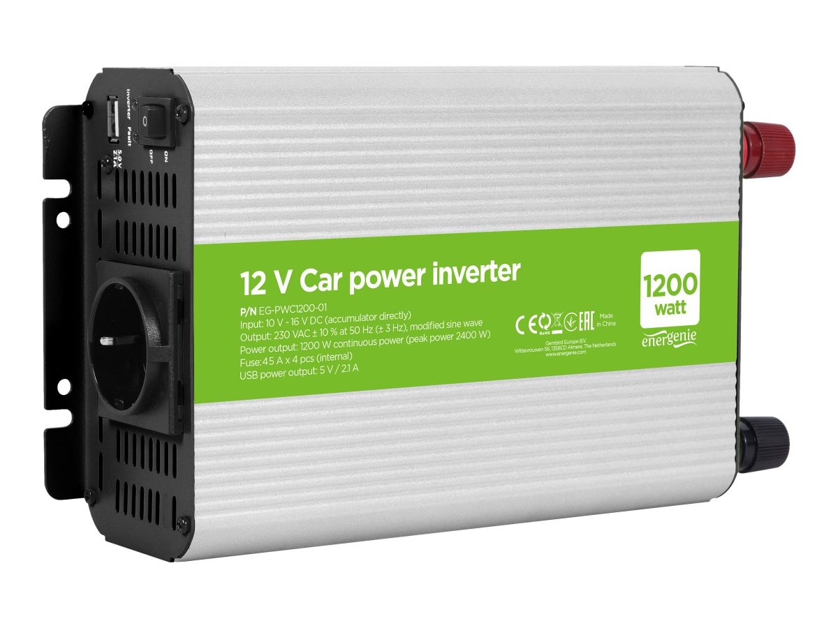 12 V Car power inverter, 1200 W, EG-PWC1200-01