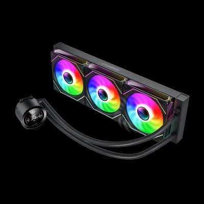 Gamemax CPU Liquid Cooler, ICEBURG 360 DIGITAL BK, Black