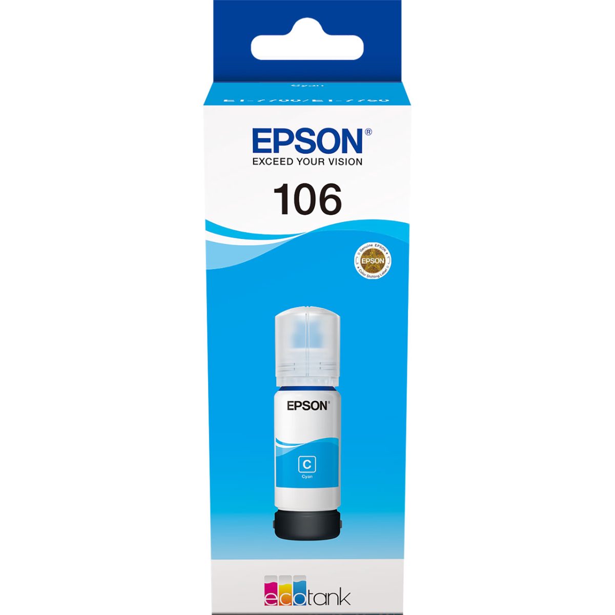 Epson Ecotank, 106, Ink Bottle, Cyan