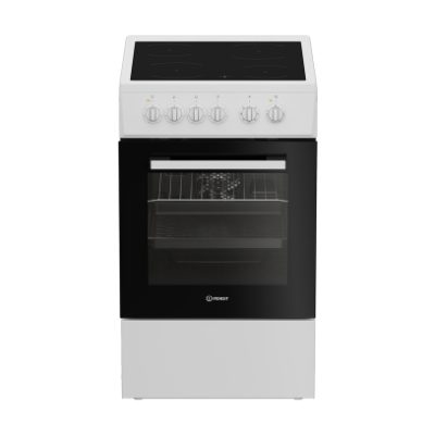 INDESIT Cooker, I5V8PMW, Hob type Ceramic, Oven type Electric, White, Width 50 cm, Depth 60 cm, 55 L