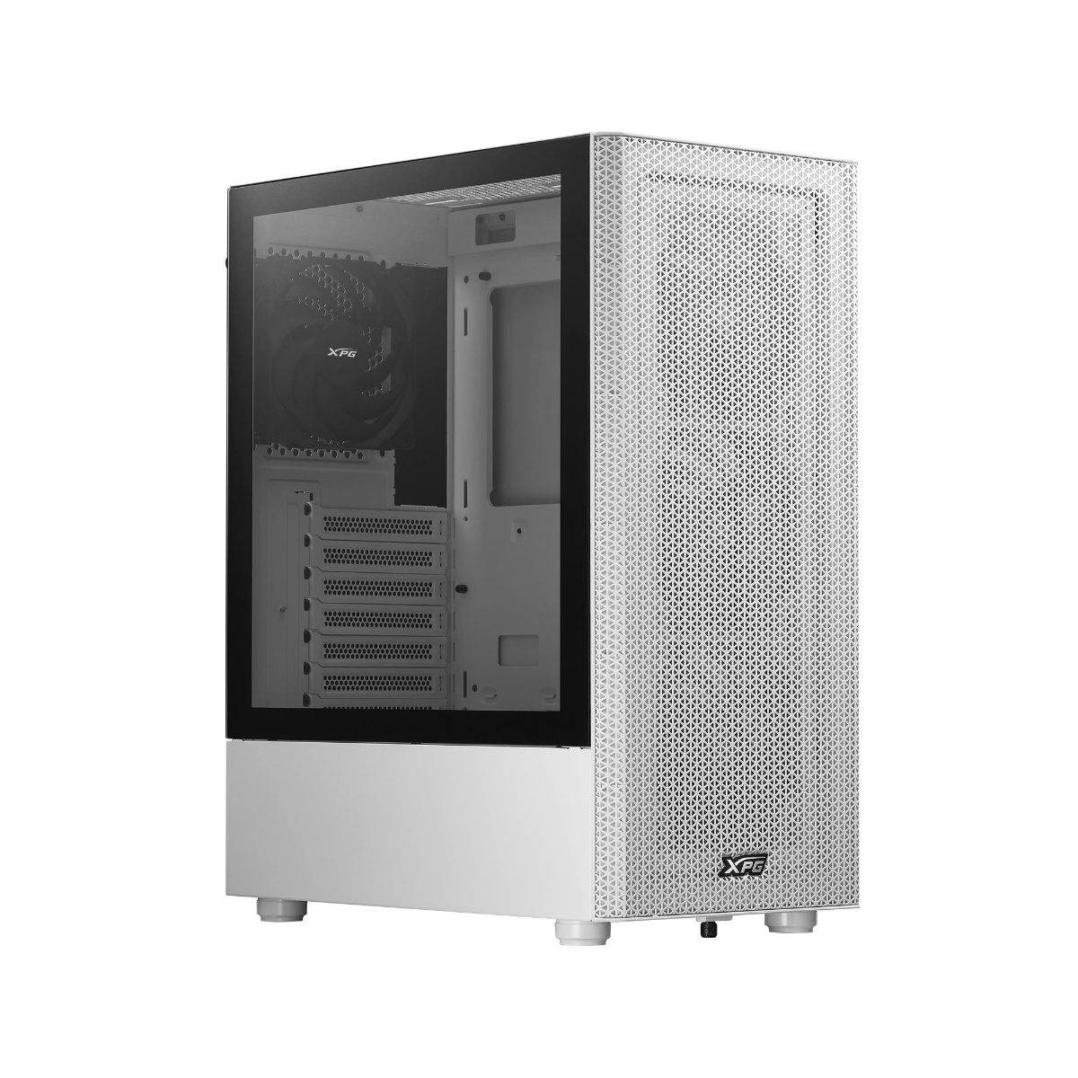 Case, ADATA, XPG VALOR MESH C, MidiTower, Case product features Transparent panel, Not included, ATX, MicroATX, MiniITX, Colour White, VALORMESHMT-WHCWW