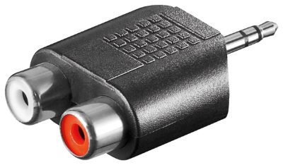 RCA adapter. AUX jack 3.5 mm male to 2 stereo female, 11604