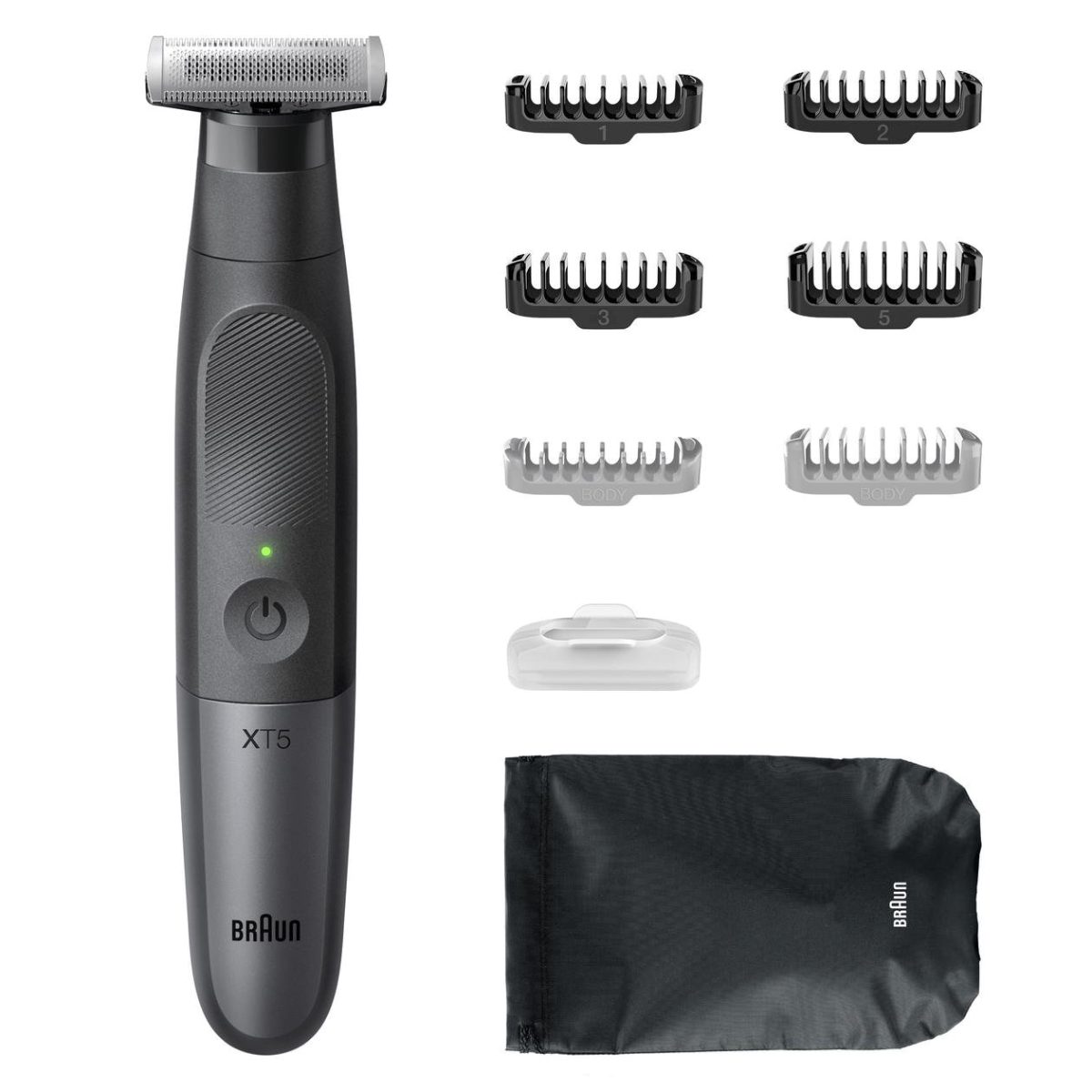 Face and Body Hair trimmer, XT5200 Series X, Cordless, Wet & Dry, Black/Silver