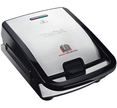 TEFAL tosteris Snack Collection, 700W, 4 maināmas plātnes, melna/sudraba