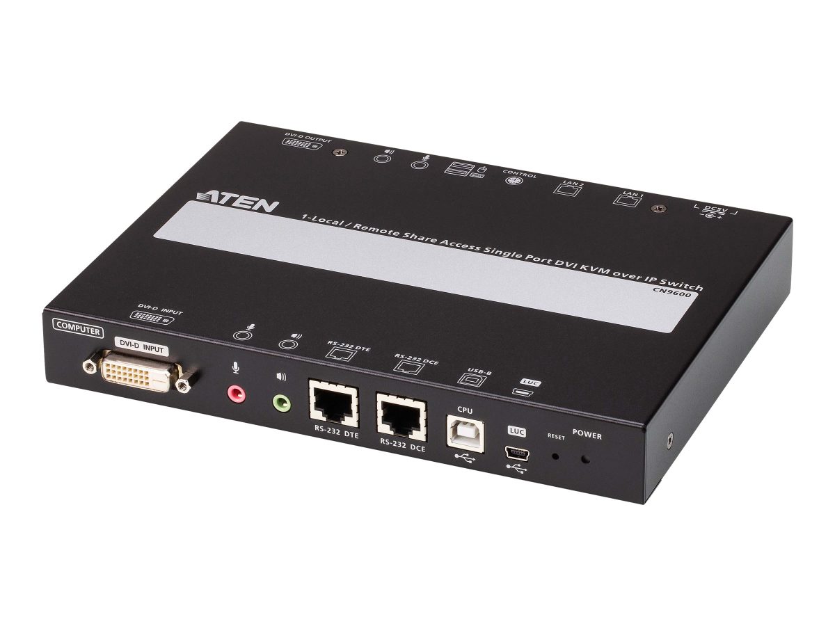 1-Port/Remote Share Access Single port DVI KVM over IP Switch, CN9600