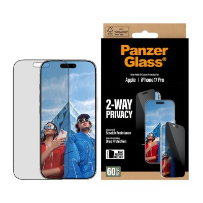 PanzerGlass Screen protector, Apple, iPhone 17 Pro, Glass, Transparent, Ultra-Wide Fit w. EasyAligner