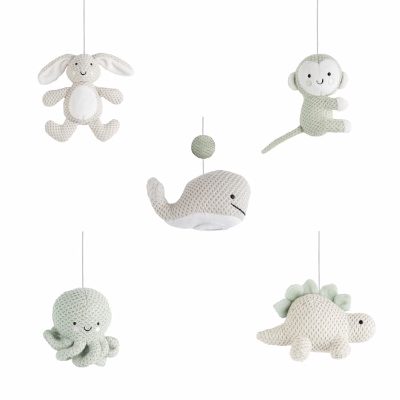 Baby's only muzikālais karuselis, dzīvnieki, 0+, Laurel green/ Warm linen