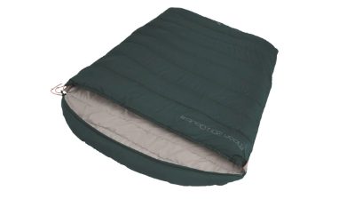 Moon 200 Double, Sleeping Bag, 220 x 150 cm, 2 way open - auto lock, L-shape, Teal