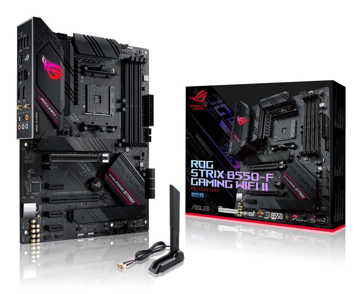 Mainboard, ASUS, AMD B550, SAM4, ATX, Memory DDR4, Memory slots 4, 3xPCI-Express 3.0 1x, 1xPCI-Express 3.0 4x, 1xPCI-Express 4.0 16x, 2xM.2, 1xHDMI, 1xDisplayPort, 2xAudio-In, 3xAudio-Out, 2xUSB 2.0, 5xUSB 3.2, 1xUSB type C, 1xOptical S/PDIF, 1xRJ45, 2xRF-Out, STRIXB550-FGAMWIFIII