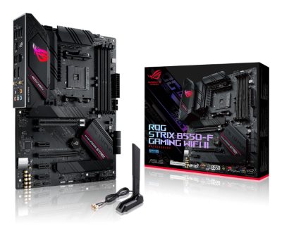 Mainboard, ASUS, AMD B550, SAM4, ATX, Memory DDR4, Memory slots 4, 3xPCI-Express 3.0 1x, 1xPCI-Express 3.0 4x, 1xPCI-Express 4.0 16x, 2xM.2, 1xHDMI, 1xDisplayPort, 2xAudio-In, 3xAudio-Out, 2xUSB 2.0, 5xUSB 3.2, 1xUSB type C, 1xOptical S/PDIF, 1xRJ45, 2xRF-Out, STRIXB550-FGAMWIFIII