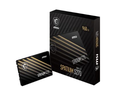 SSD, MSI, SPATIUM S270, 960GB, SATA, 3D NAND, Write speed 450 MBytes/sec, Read speed 500 MBytes/sec, 2,5", TBW 500 TB, MTBF 2000000 hours, S78-440P130-P83