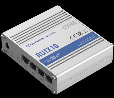 Industrial Router, RUTX10, 802.11ac, 867 Mbit/s, 10/100/1000 Mbit/s, Ethernet LAN (RJ-45) ports 4, Mesh Support No, MU-MiMO No, No mobile broadband, 1, 24 month(s)