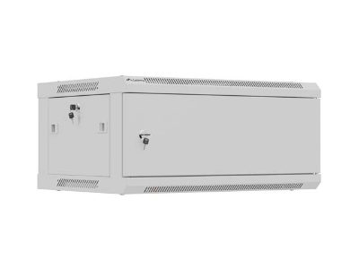 Lanberg Wall mounted installation cabinet 19" 4U 600X450, WF01-6404-00S, Gray