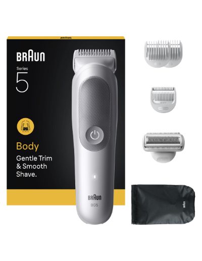Braun Body Groomer, Series 5 BG5550, Cordless, Lght Grey