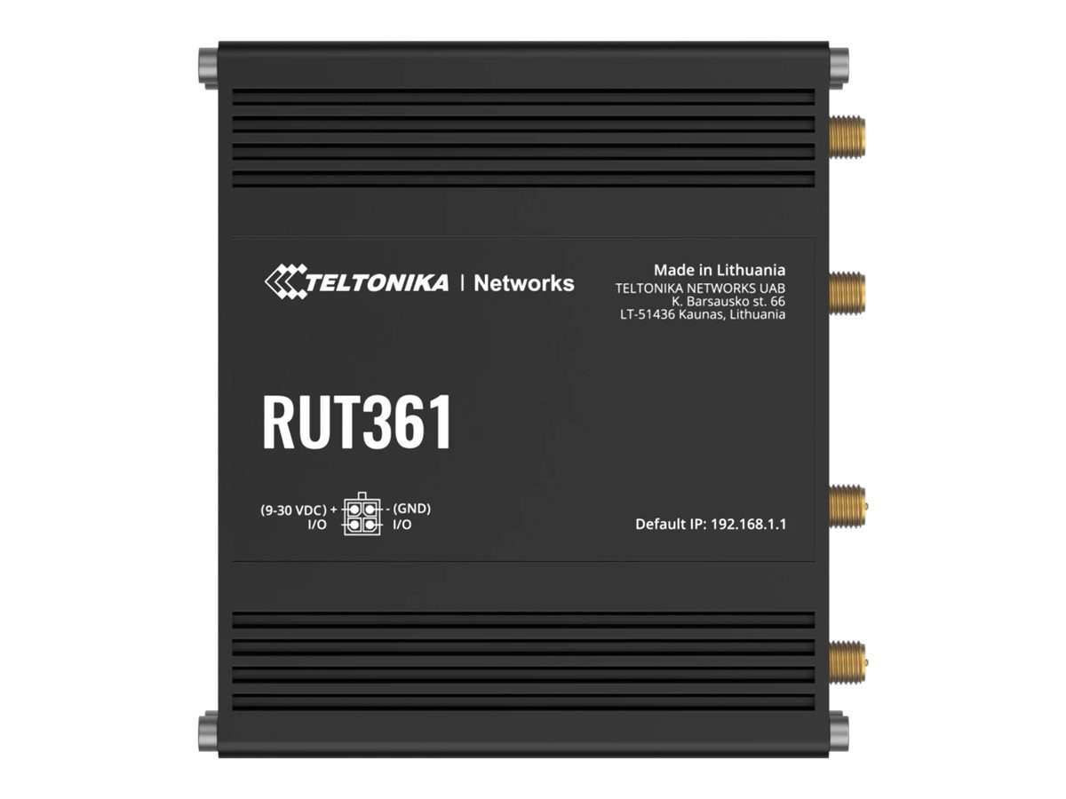 LTE CAT 6 Router, RUT361, 802.11n, 10/100 Mbit/s, Ethernet LAN (RJ-45) ports 2, Mesh Support No, MU-MiMO Yes, 4G