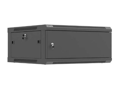 Lanberg Wall mounted installation cabinet 19" 4U 600X600, WF01-6604-00B, Black