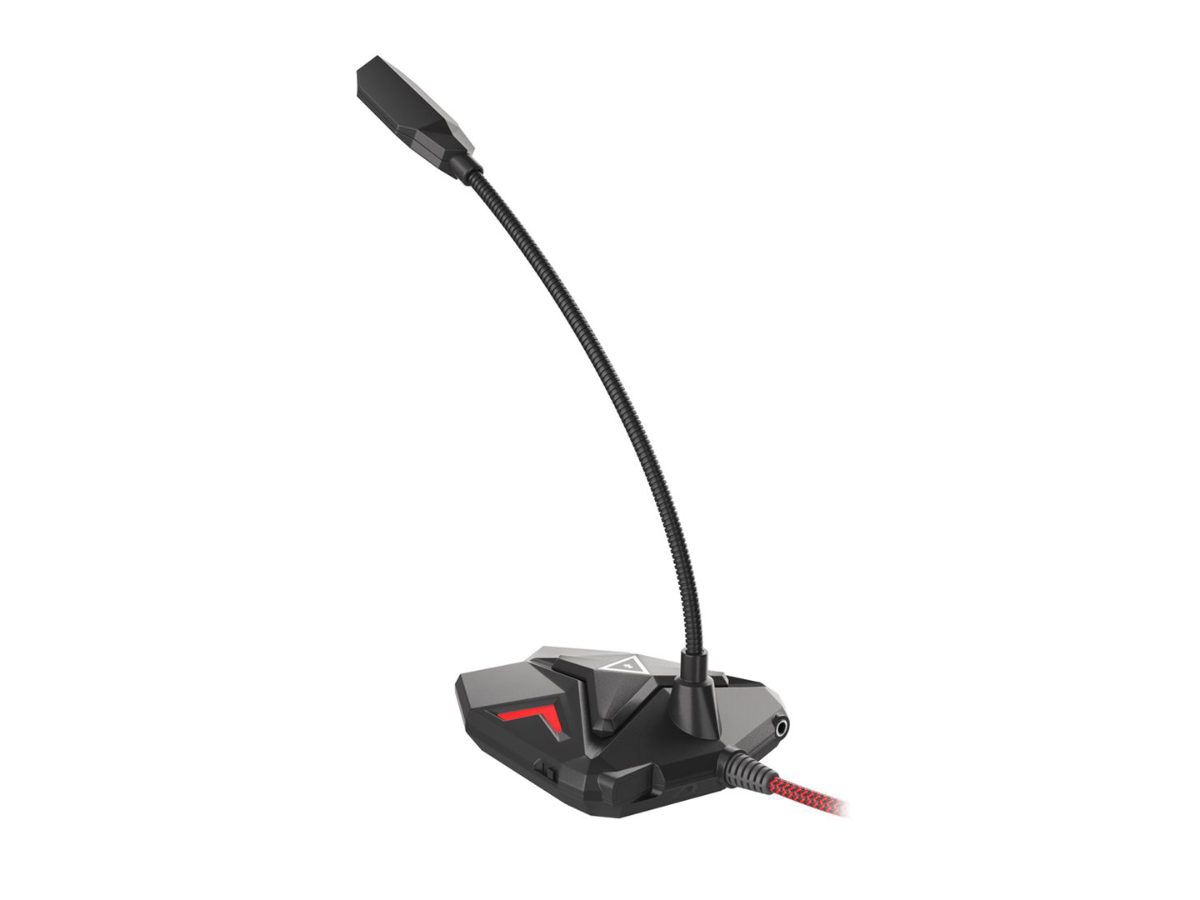 Gaming microphone, Radium 100, Black and red, USB 2.0