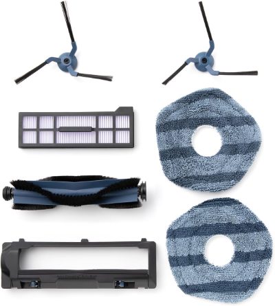 Replacement Parts Kit for Eufy C20 Omni Robot Vacuum, Roller Brush with Bristles and Rubber, Brush Guard, 2 Side Brushes, Washable Filter, and 2 Mop Cloths
