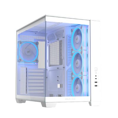 Case, ASUS, ATX/micro ATX/Mini-ITX, White, PC, A32 Plus TG ARGB White, 90DC00S3-B19000