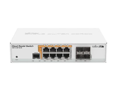 Cloud Router Switch CRS112-8P-4S-IN, Web managed, Desktop, Gigabit Ethernet (copper) ports quantity 8, SFP ports quantity 4, 12 month(s)