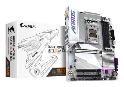 Gigabyte B650E A ELITE X ICE, Processor family AMD, Processor socket AM5, DDR5, Supported hard disk drive interfaces SATA, M.2, Number of SATA connectors 4
