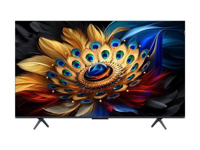 TV Set, TCL, 50", 4K/Smart, QLED, 3840x2160, Wireless LAN, Bluetooth, Google TV, Black, 50C655