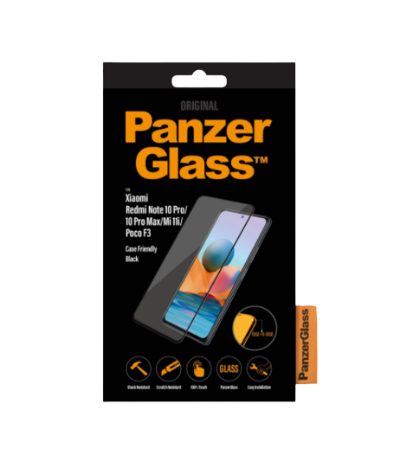 Screen protector, Xiaomi, Redmi Note 10 Pro/10 Pro Max/Mi 11i/ Xiaomi Poco F3, Glass, Black, Full frame coverage; 100% touch preservation; Rounded edges, Case friendly
