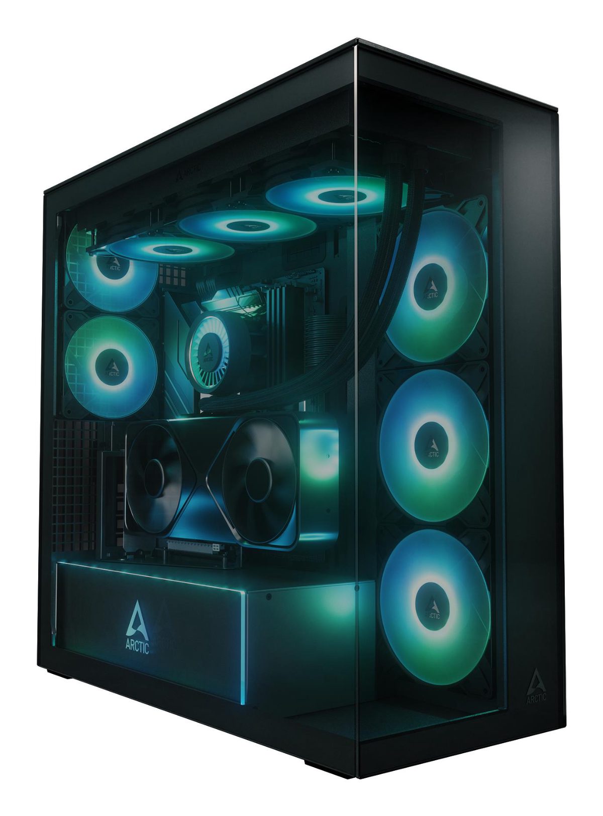 Case, ARCTIC, Xtender VG (Black), Case product features Transparent panel, Not included, Colour Black, ACPCC00016A