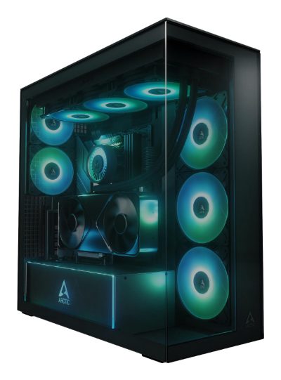 Case, ARCTIC, Xtender VG (Black), Case product features Transparent panel, Not included, Colour Black, ACPCC00016A