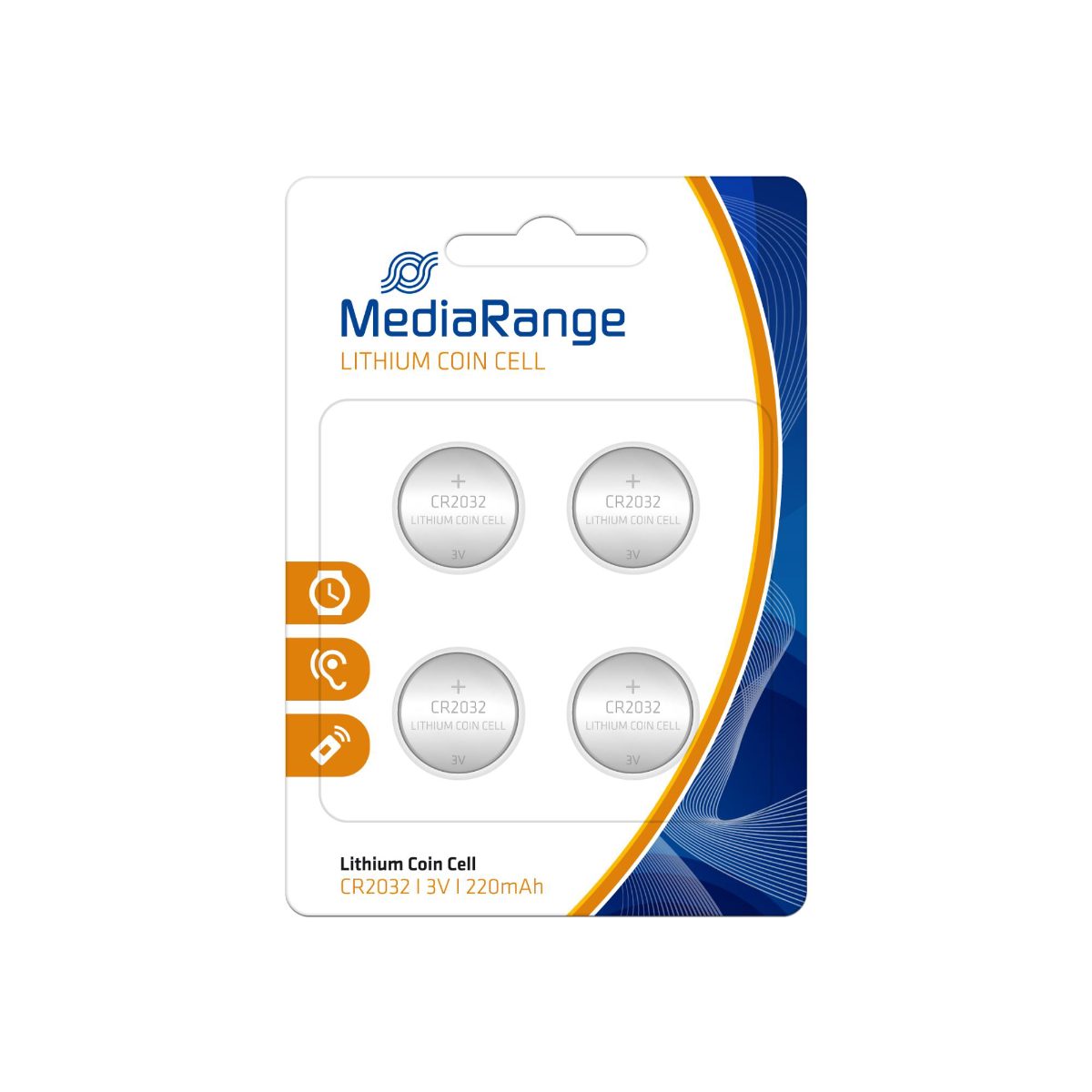 BATTERY LITHIUM CR2032 3V/4PCS MRBAT132 MEDIARANGE