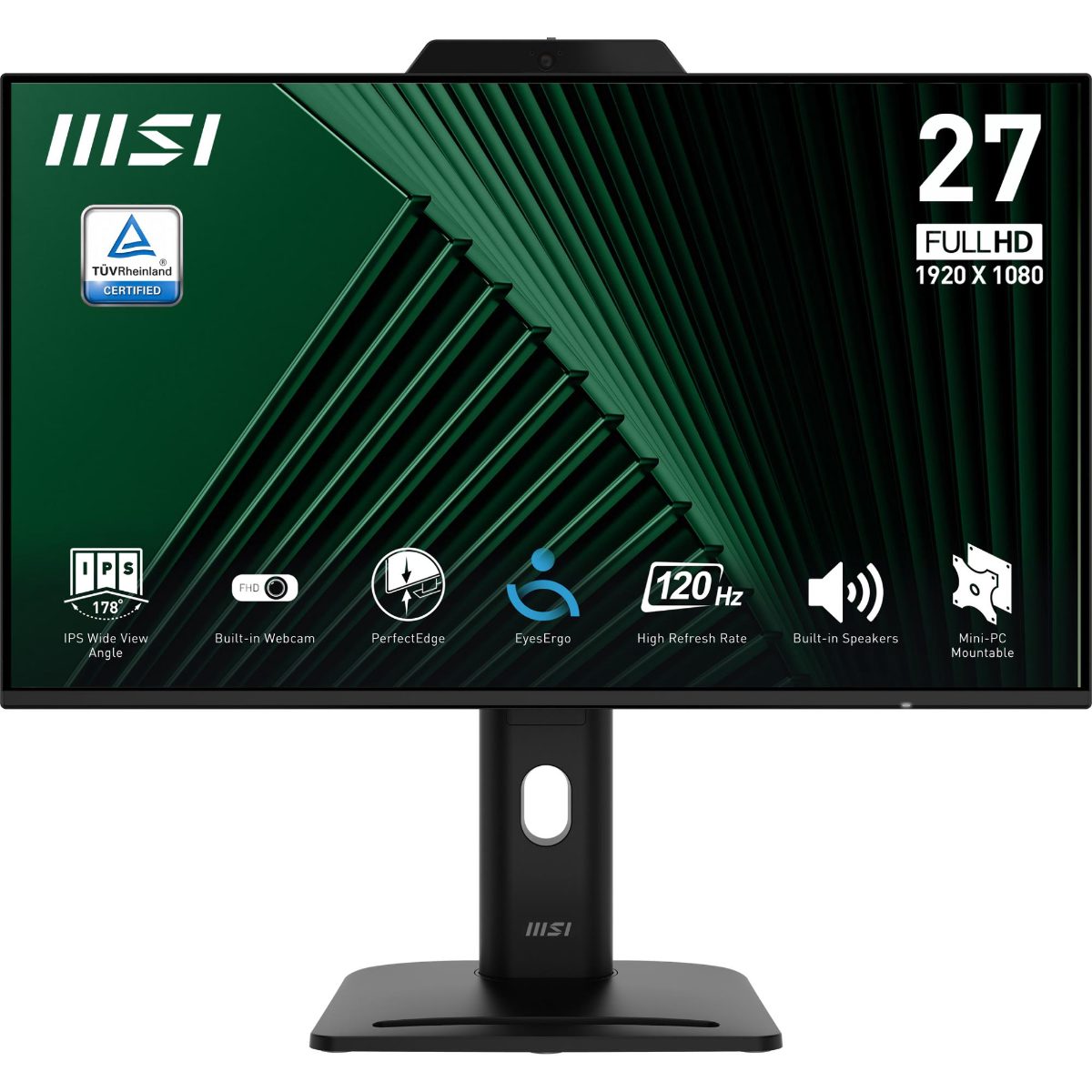 LCD Monitor, MSI, PRO MP272PMG, 27", Business, Panel IPS, 1920x1080, 16:9, 120 Hz, Speakers, PROMP272PMG