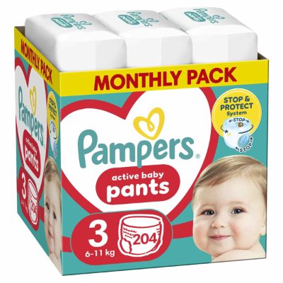 Pampers Pants autiņbiksītes, 3. izmērs, 204 gab.
