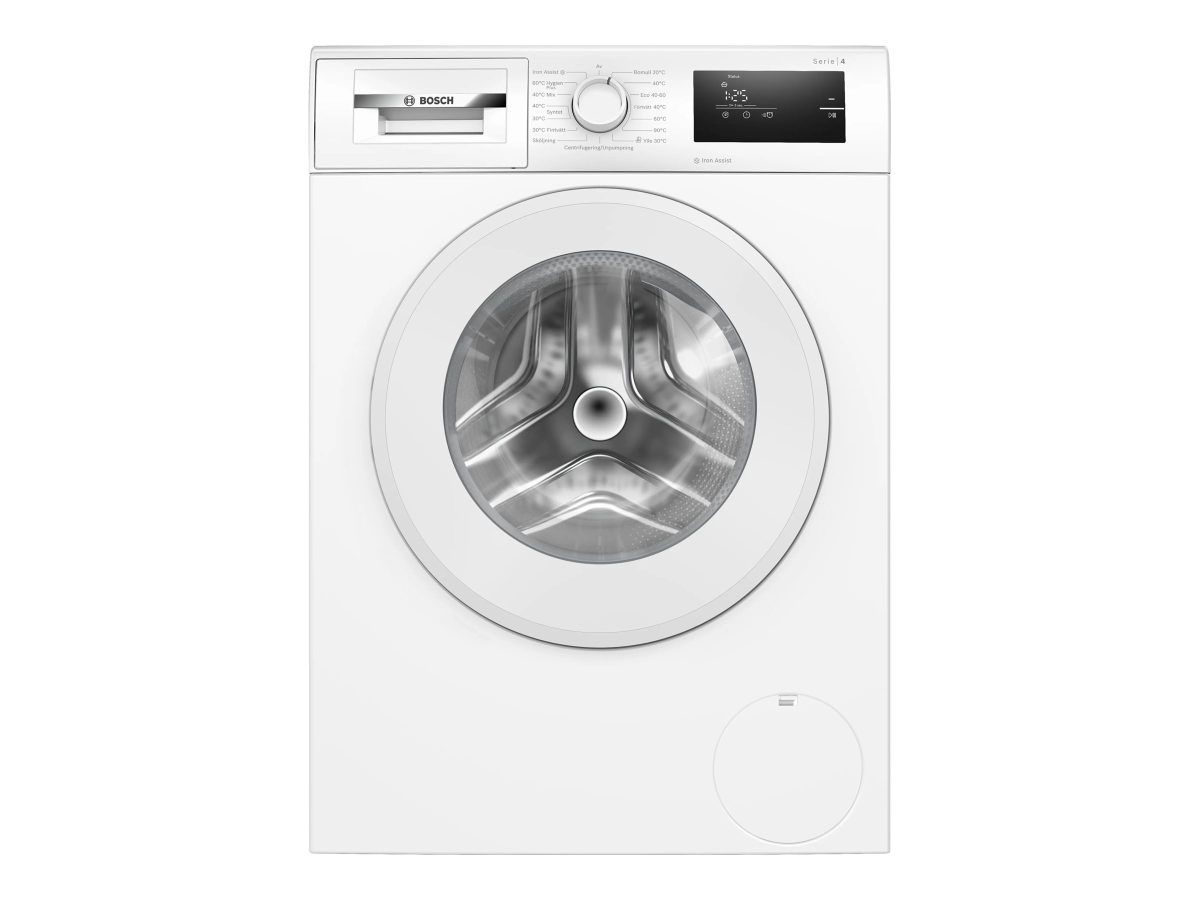 Washing machine, WAN2808LSN, Energy efficiency class A, Front loading, Washing capacity 8 kg, 1400 RPM, Depth 63 cm, Width 60 cm, Display, LED, Steam function, White