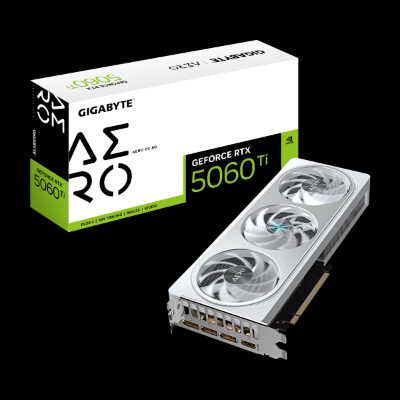 Gigabyte GeForce RTX 5060 Ti AERO OC 8G, NVIDIA, 8 GB, GeForce RTX™5060 Ti, GDDR7, HDMI ports quantity 1, PCI-E 5.0